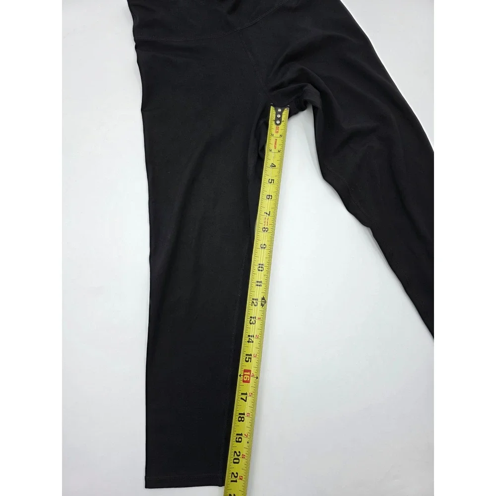 Reebok Kids Black Athletic Leggings Capri Logo Print Size 14 16‎ XL TG
